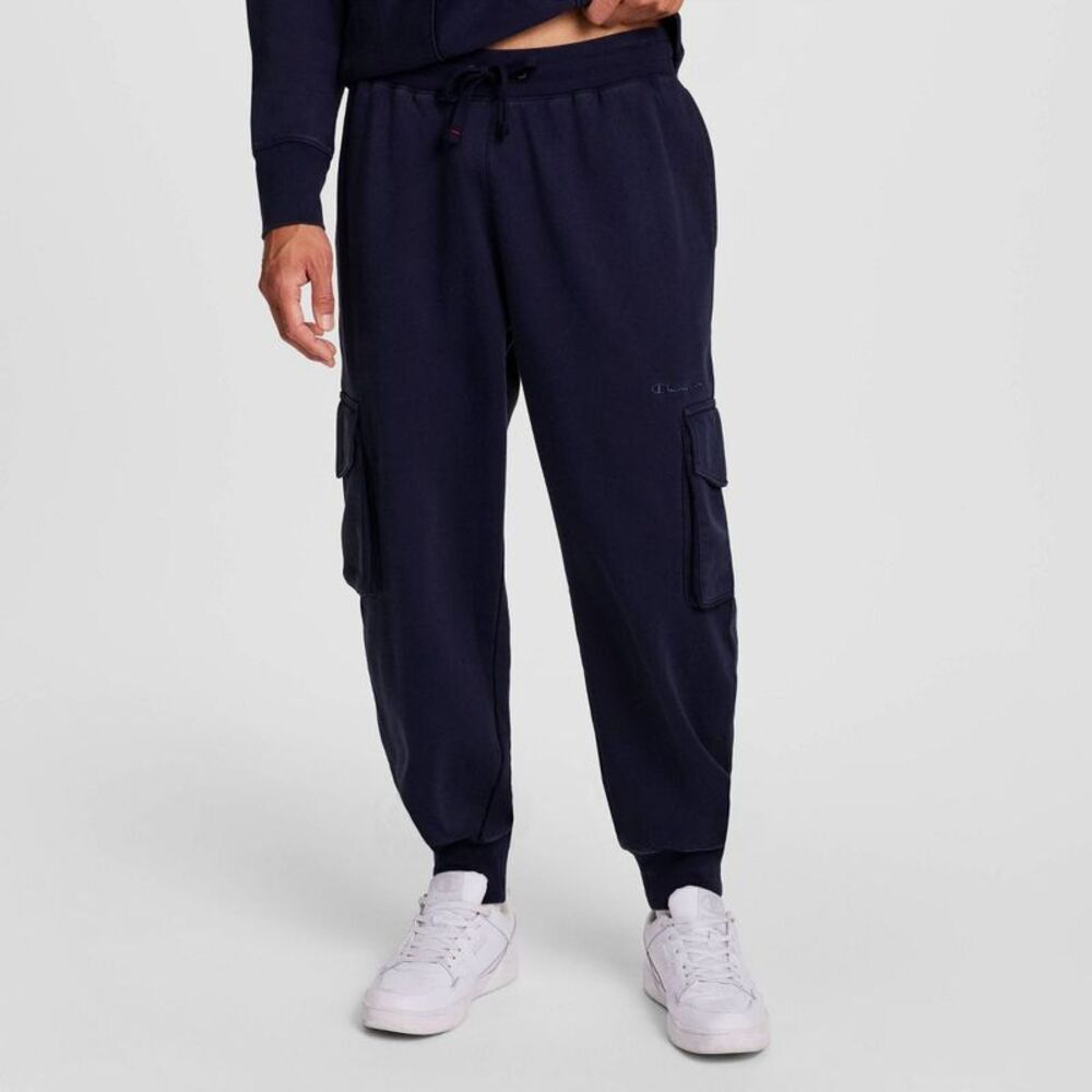 Champion Men's Washed Cargo Fleece Jogger Pants - Navy XXL